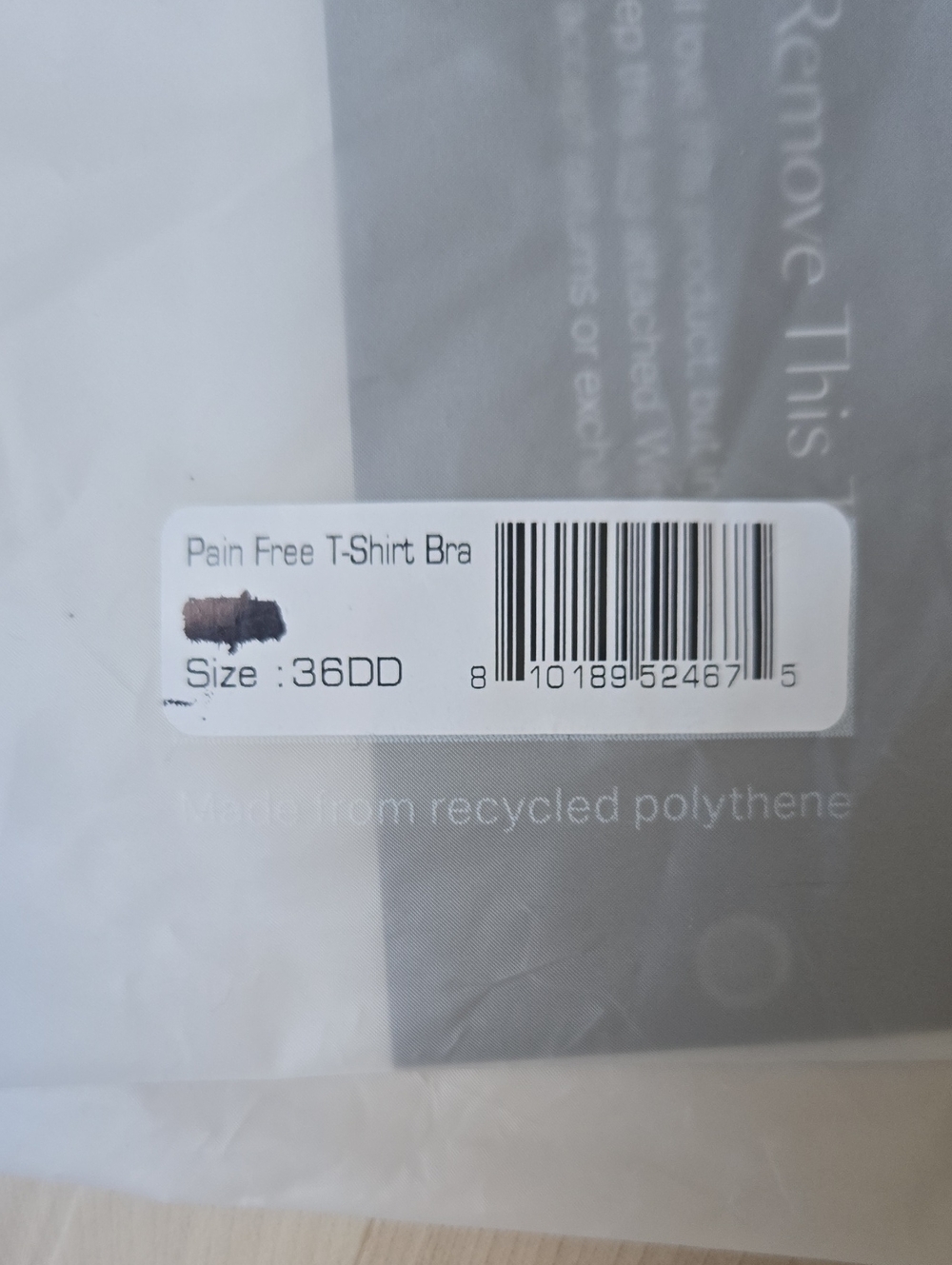 EBY Pain Free T-Shirt Bra, Black, Size 36DD - Picture 4 of 4